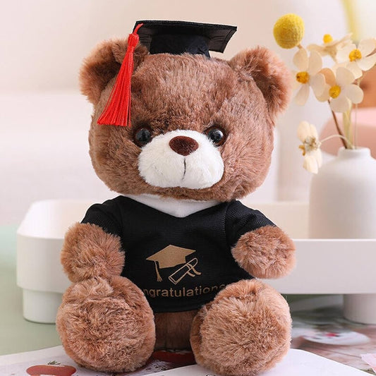 Graduation Gift Bear with Red Tassel Plush Toy