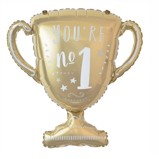 You're No. 1 Winner Cup Foil Balloon Gold