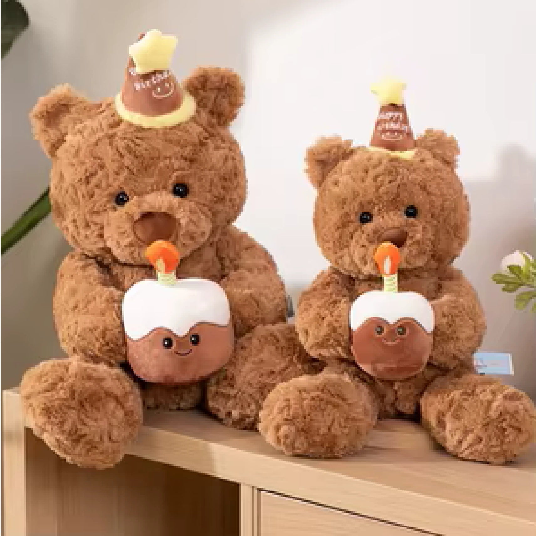 Cute Happy Birthday Bear with Cake