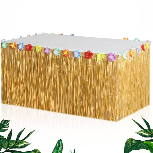 Hawaiian Grass Table Skirt Tropical