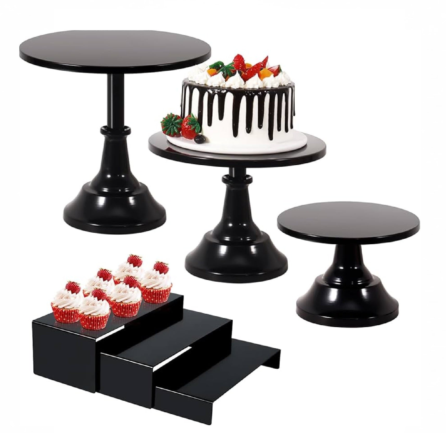 Black Metal Cake & Dessert Stand Set