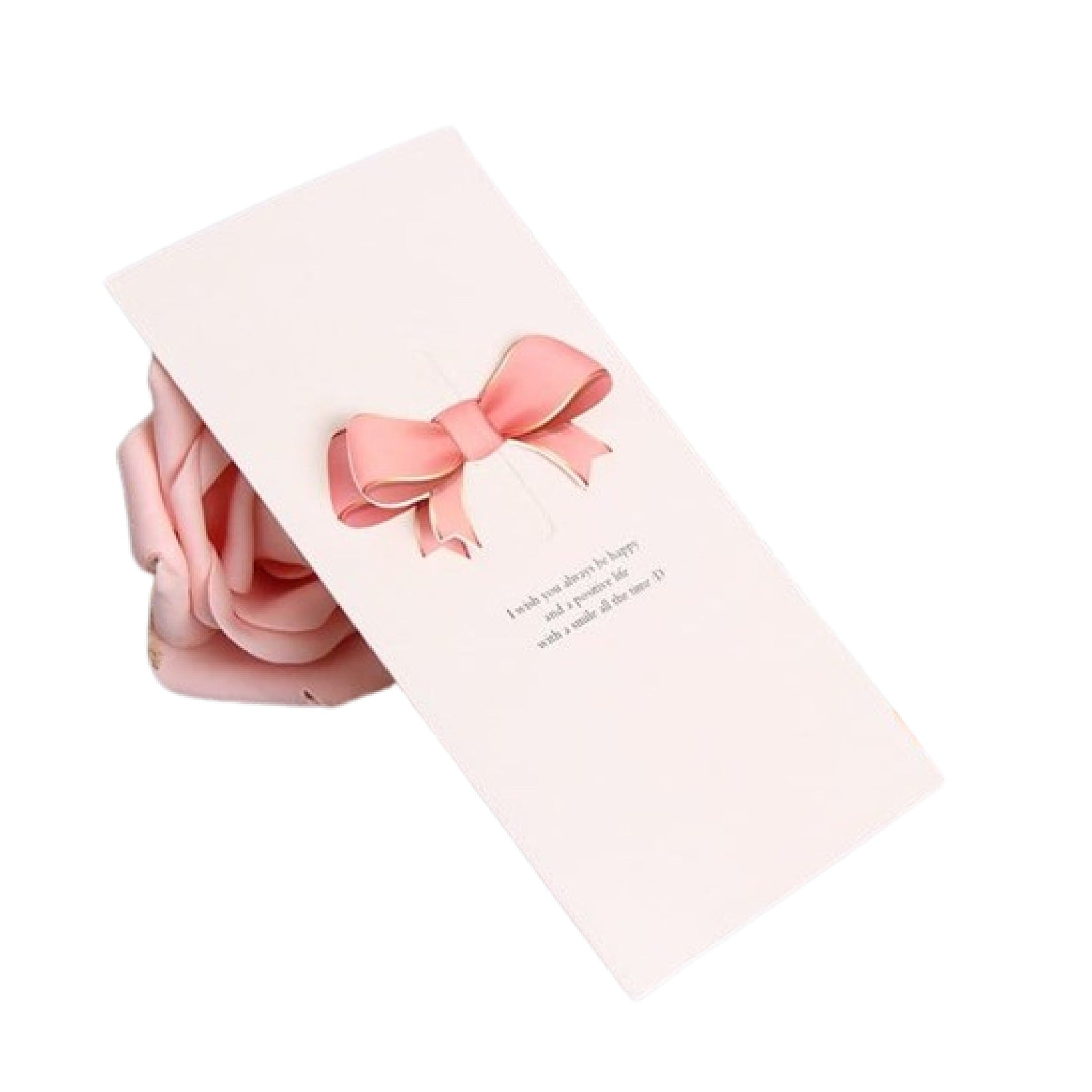 Pink Bow Greeting Card