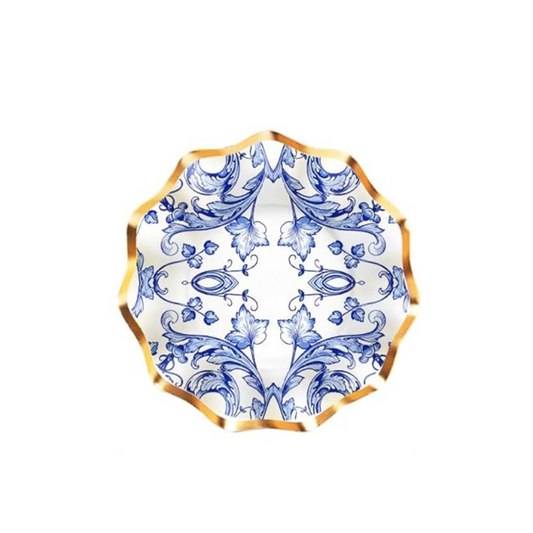 Blue White Chinoiserie 5 Inch Paper Plates Set