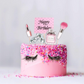 Load image into Gallery viewer, Glitter Makeup Cupcake Toppers Set
