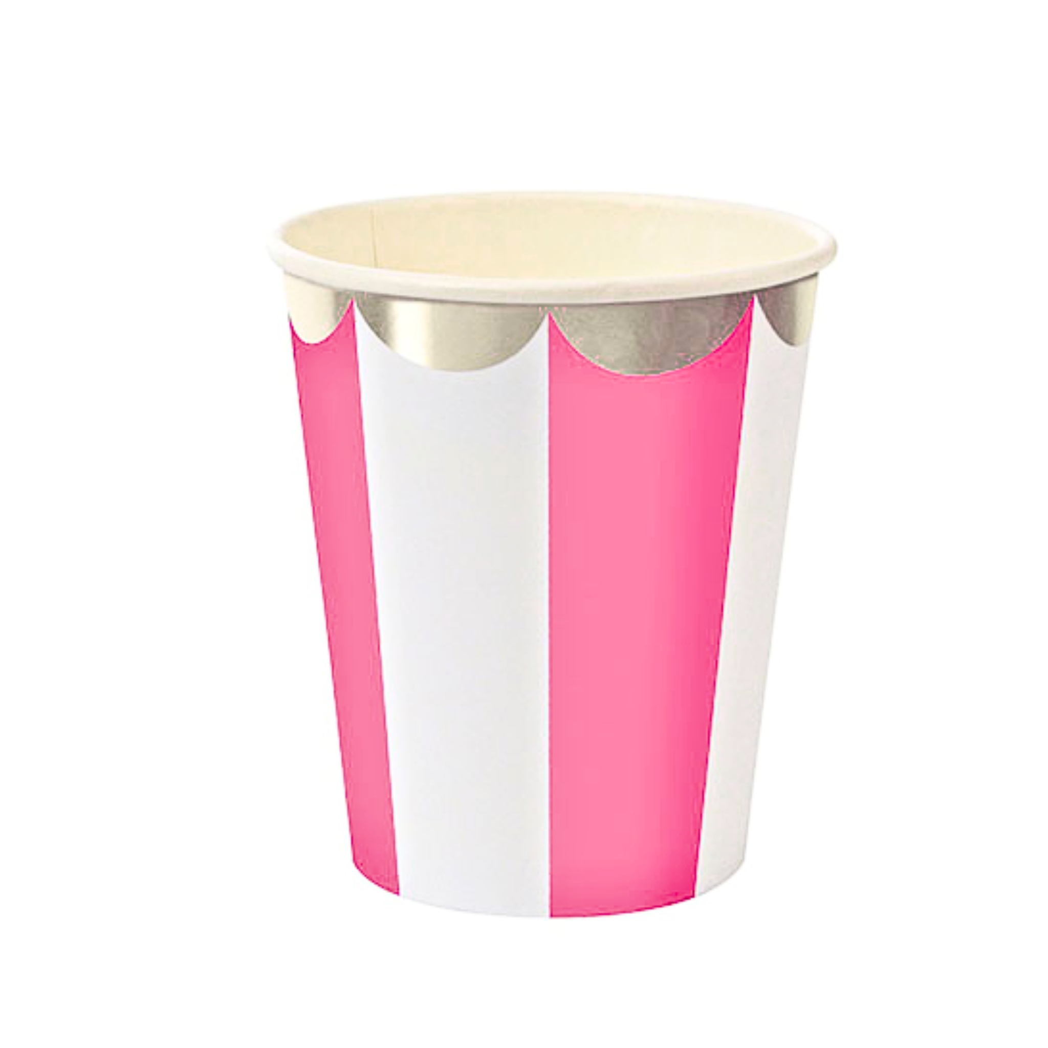 Pink Stripe Paper Cups Set – Ribbontique