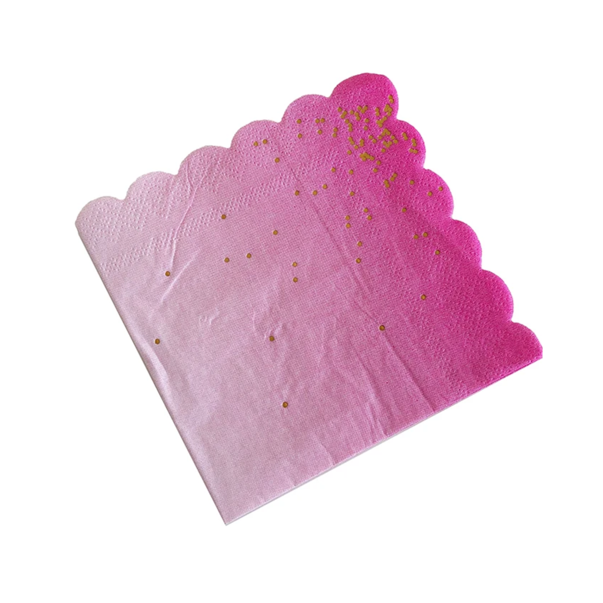 Pink Ombre with Gold Foil Dots Tableware Set