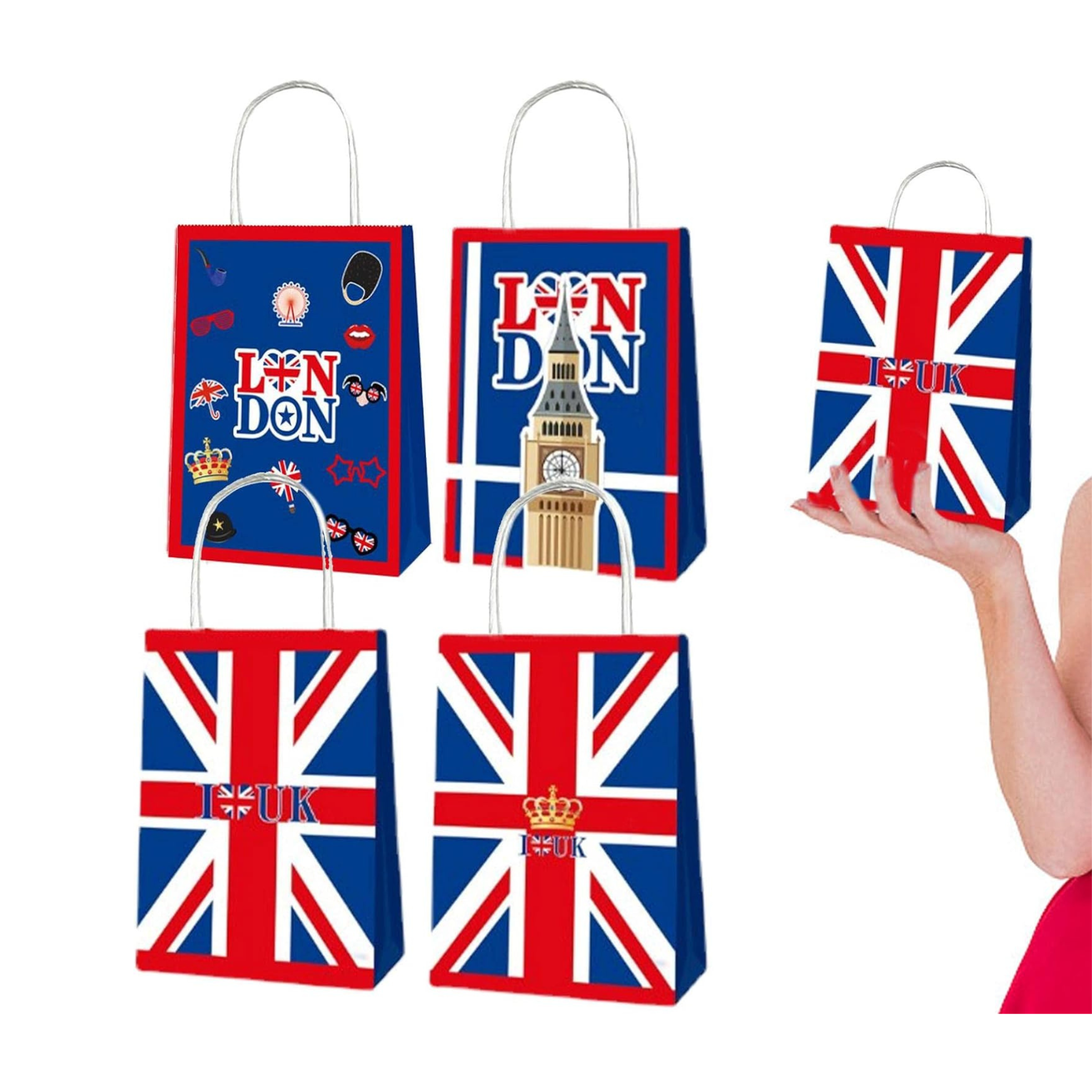 England Flag Portable Handbags Set