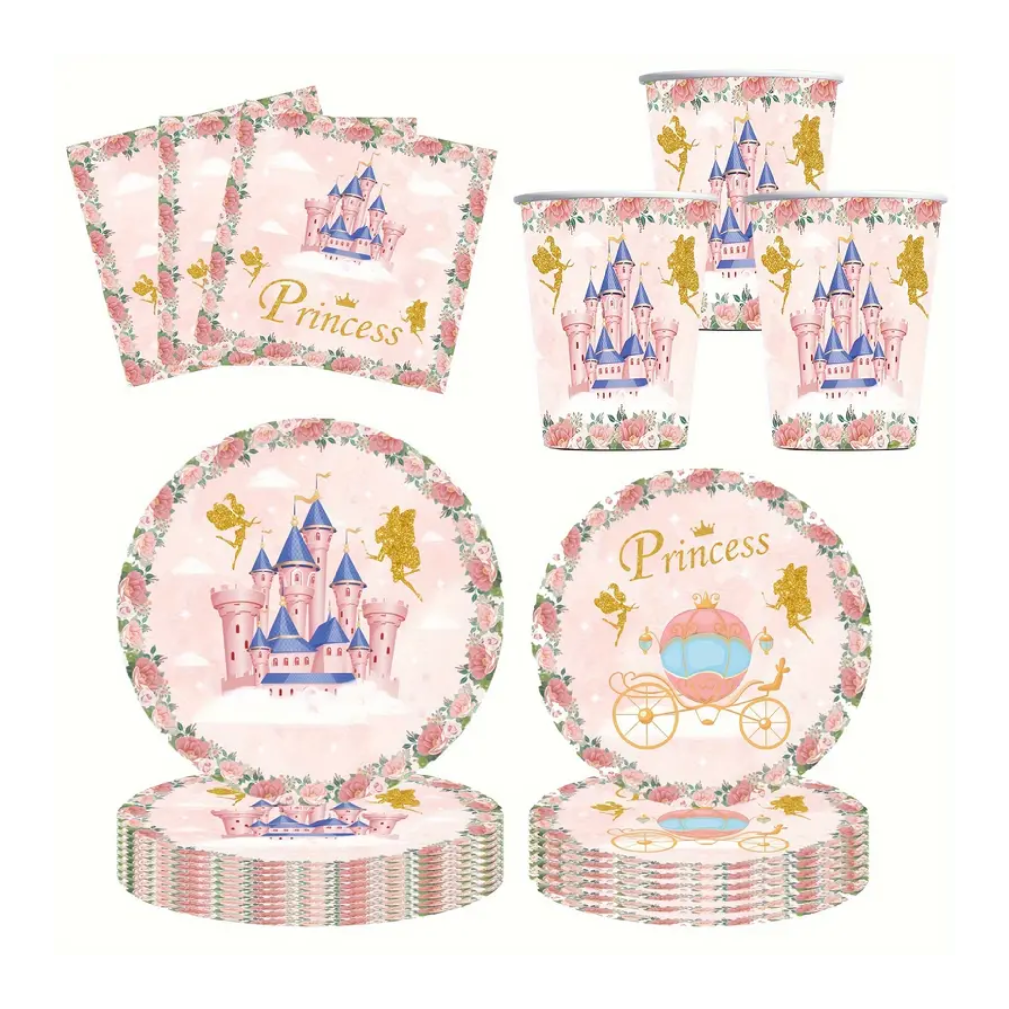 Princess Theme Party Tableware Set