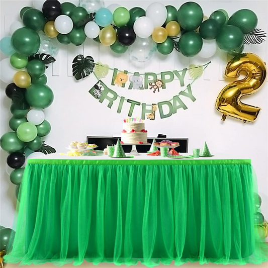 Green Tulle Table Cover