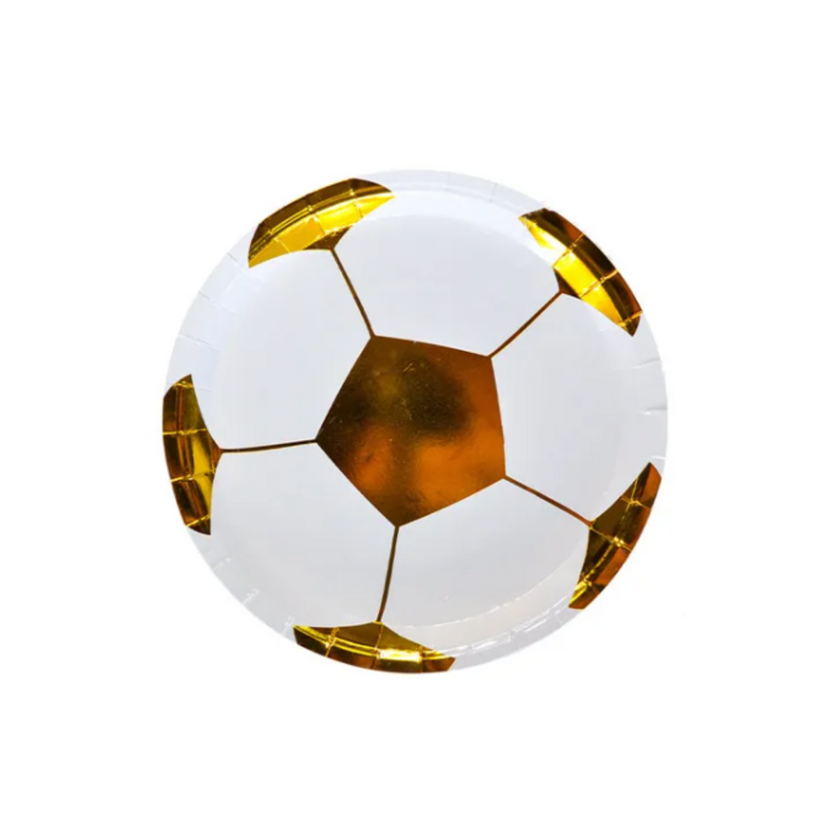 Gold Football Theme Birthday Party 7 Inch Paper Plates Set