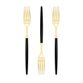 Load image into Gallery viewer, Elegant Black Dinnerware with Gold Rim Set
