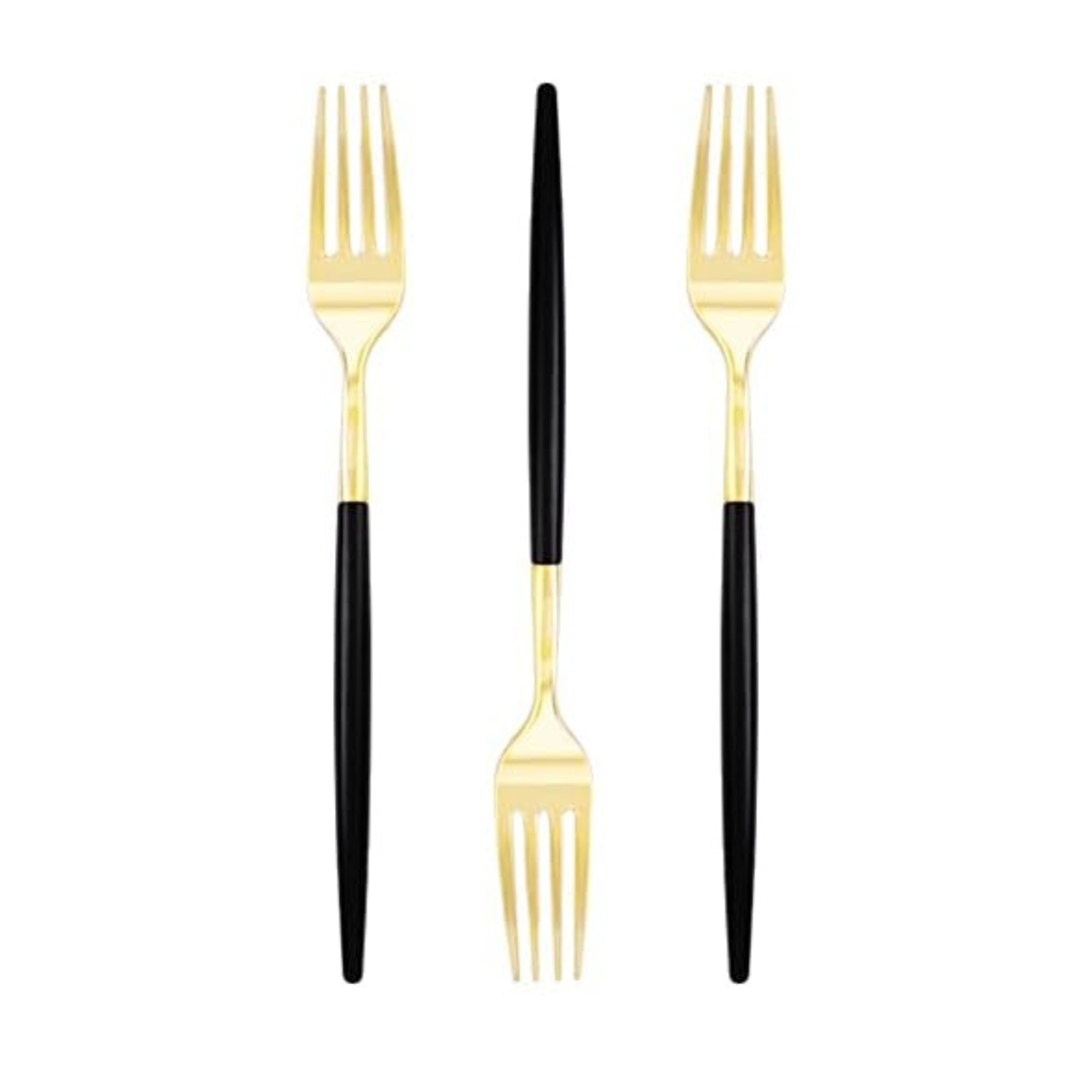 Elegant Black Dinnerware with Gold Rim Set