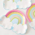 Load image into Gallery viewer, Rainbow Cloud Paper Plates Set
