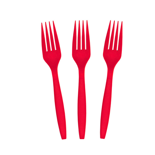 Red Carnival Theme Cutlery Set (Forks)