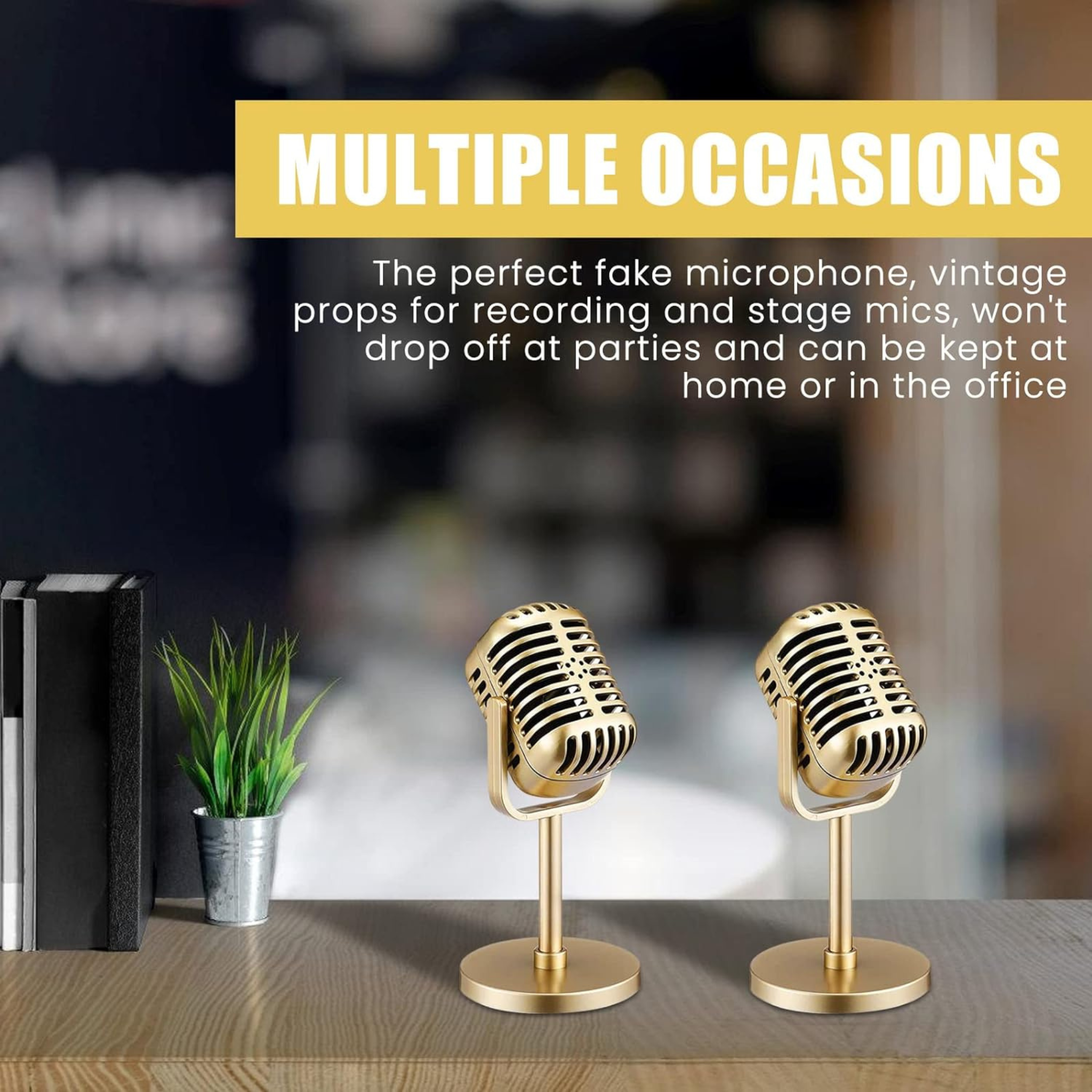 Vintage Theme Microphone Props Set