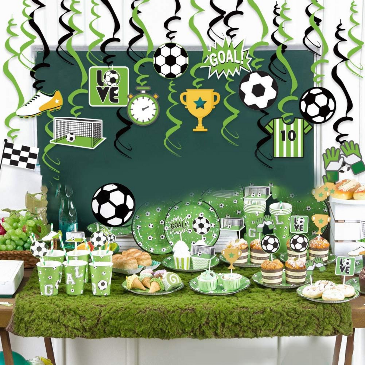 Football Theme Hanging Swirl Garland Set