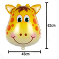 Load image into Gallery viewer, Animal Head Safari Foil Balloon (Giraffe Head)
