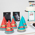 Load image into Gallery viewer, Vintage Race Car Party Hats Set
