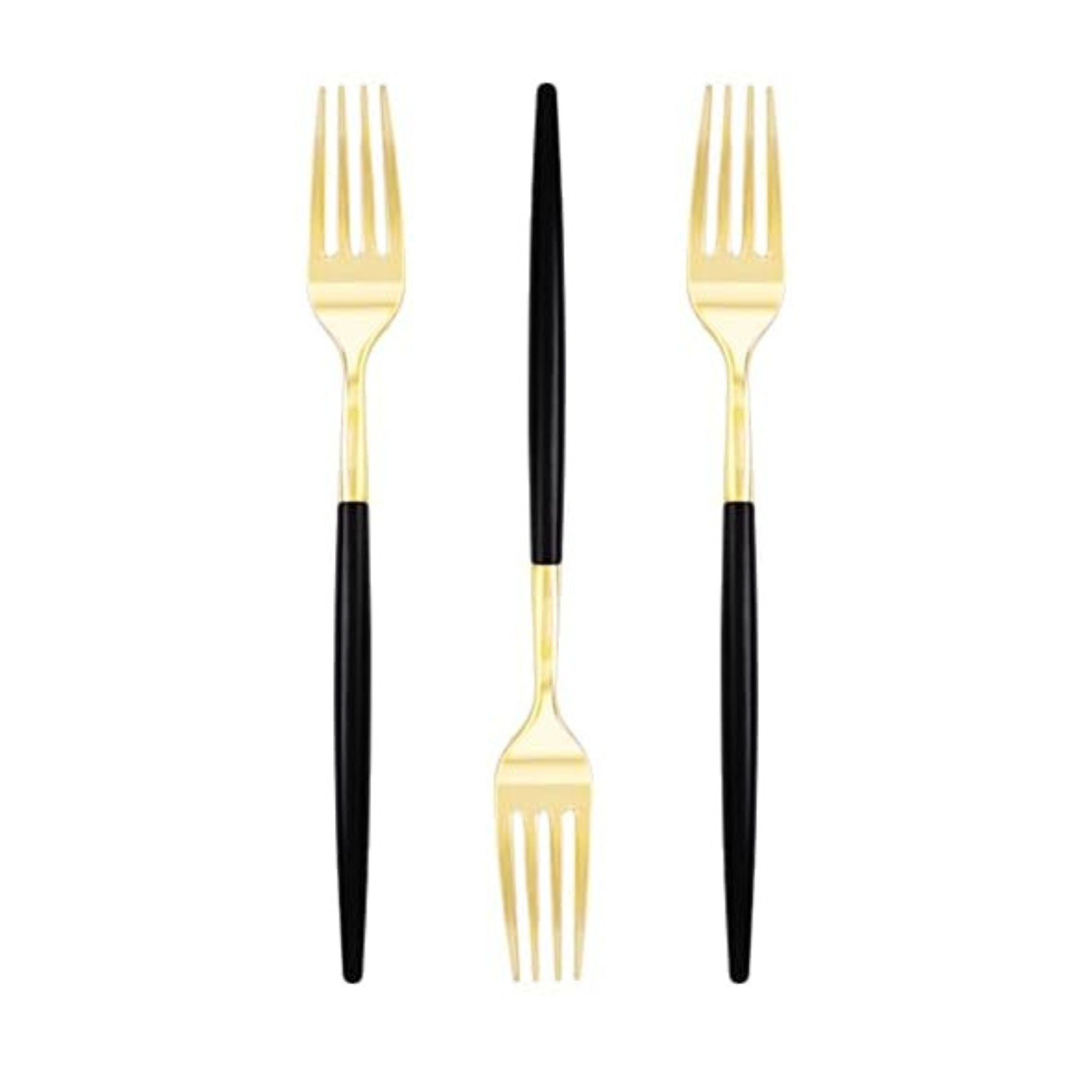 Elegant Black/Gold Cutlery Set (Forks)