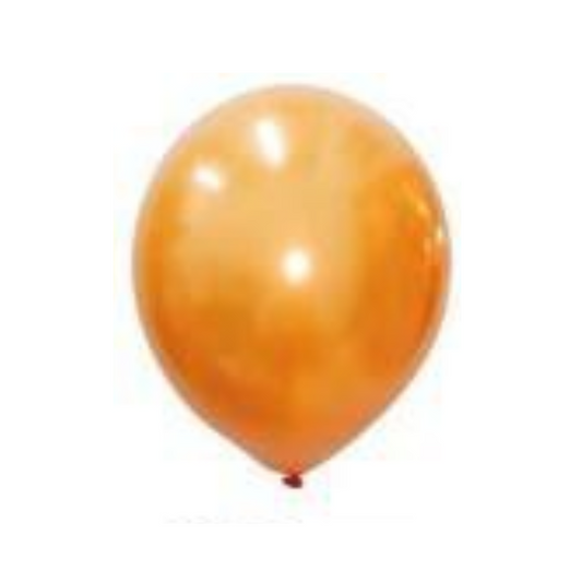 12 Inch Metallic Balloons (Pearl Orange)