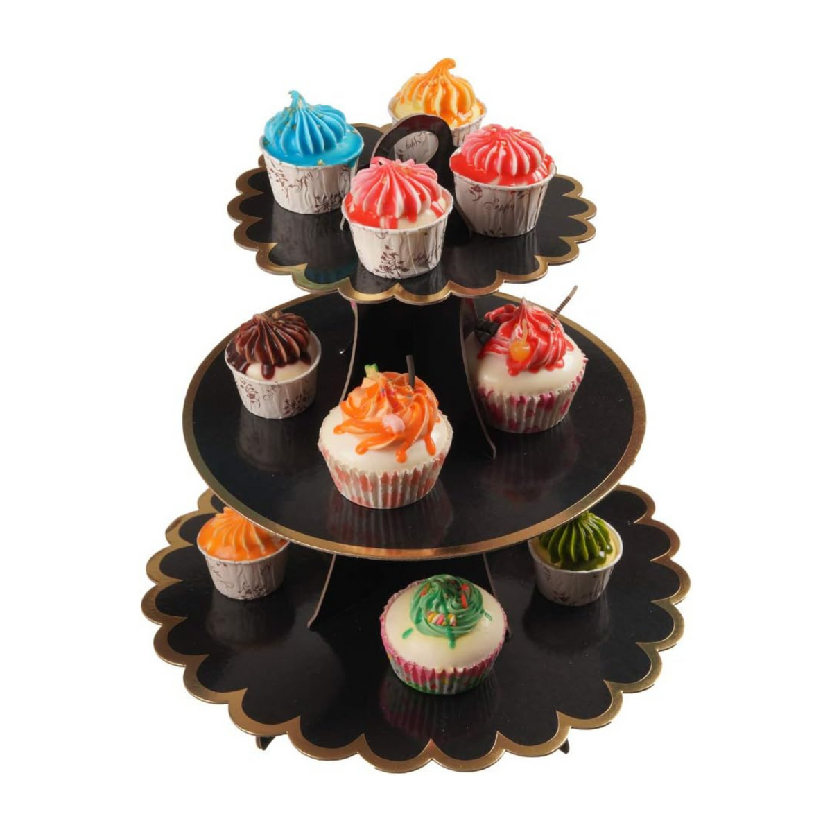 3-Tier Lace Trim Dessert Cupcake Stand