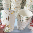 Load image into Gallery viewer, Gold Letter Oh Baby Paper Cups Set
