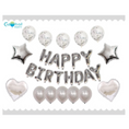 Load image into Gallery viewer, Happy Birthday Balloons Banner Set (Silver)
