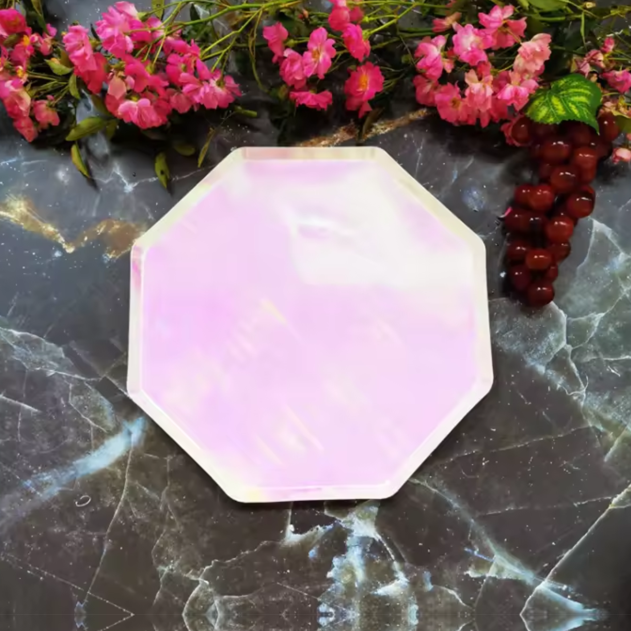 Pink Holographic Tableware Set