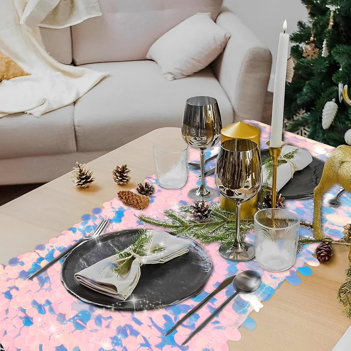 Mermaid Theme Party Table Runner