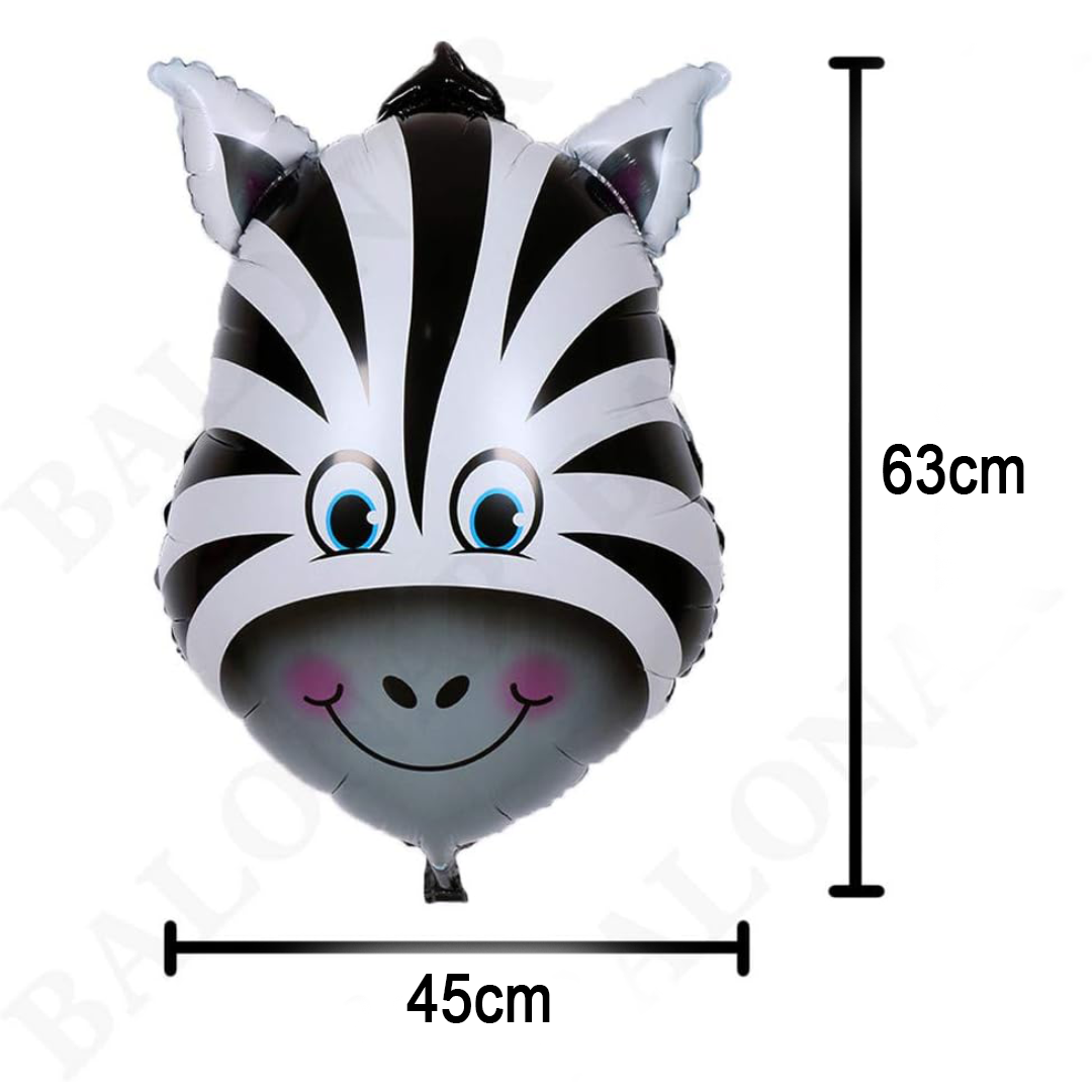 Animal Head Safari Foil Balloon (Zebra Head)