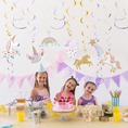 Load image into Gallery viewer, Unicorn Hanging Swirls Party Decoration Set
