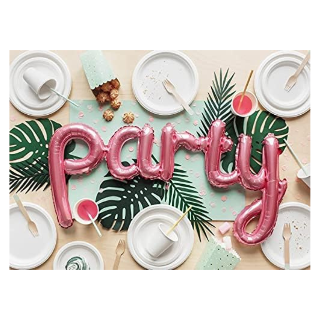 Party Typography Foil Balloons