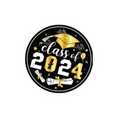 Load image into Gallery viewer, Gold and Black 2024 Graduation Theme Party Dinnerware Set
