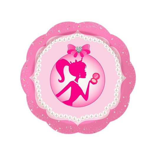 Hot Pink Girl Party Paper Plates Set