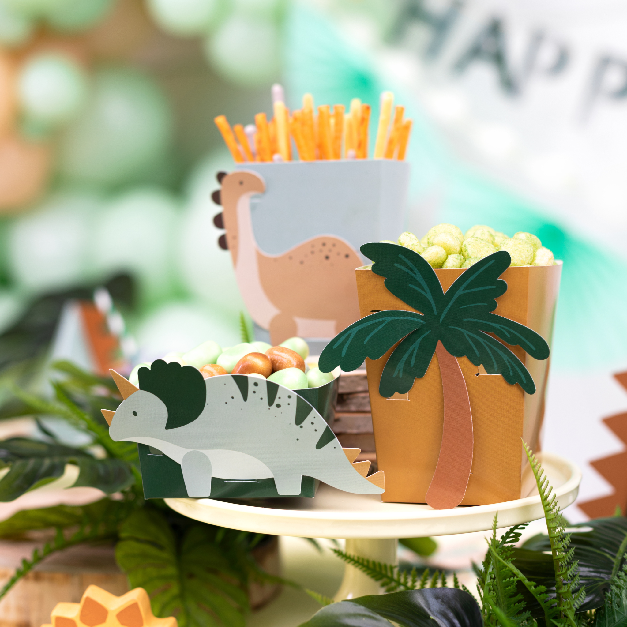 Dinosaur Theme Party Snack Boxes Set