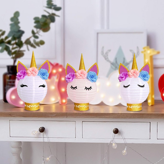 Unicorn Paper Lanterns Table Centerpieces Decorations