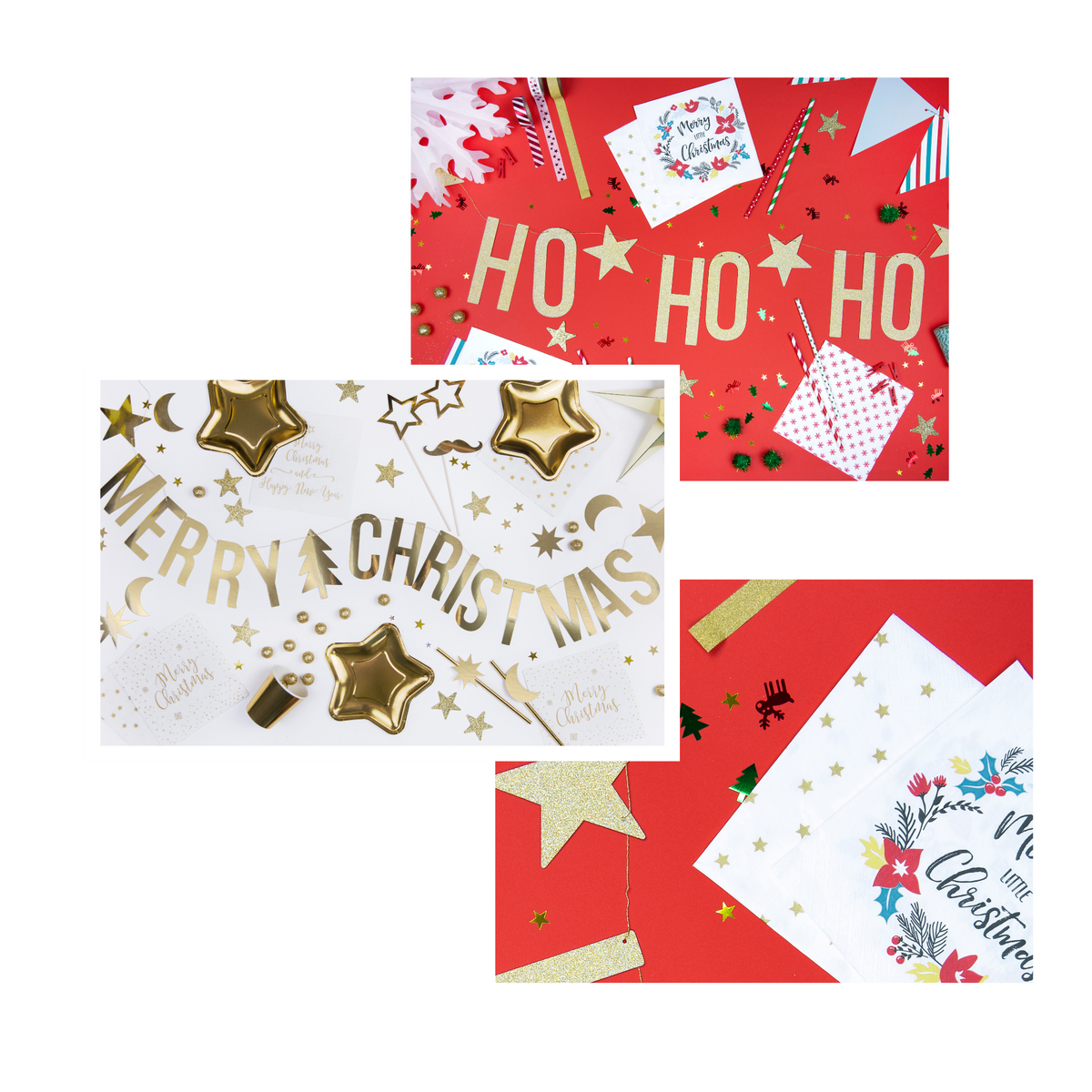 Star Napkins Set - Gold