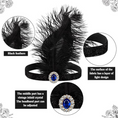 Load image into Gallery viewer, 1920s Flapper Headband and Gangster Hat accessory Set
