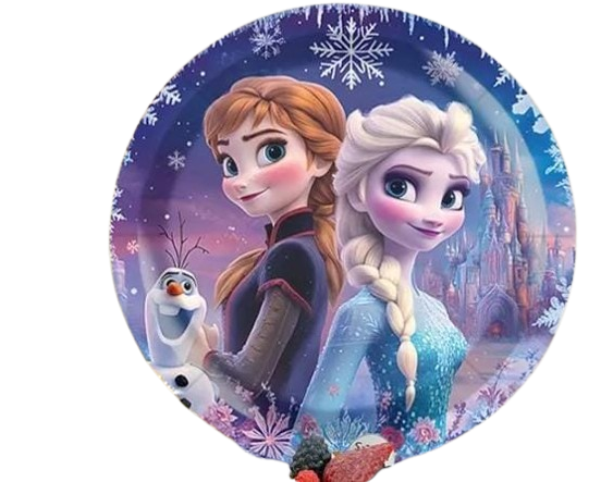 Frozen Elsa Theme Tableware Set 9 Inch Paper Plates