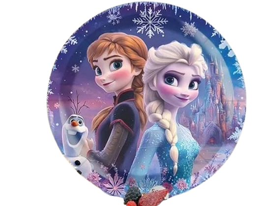 Frozen Elsa Theme Tableware Set 9 Inch Paper Plates