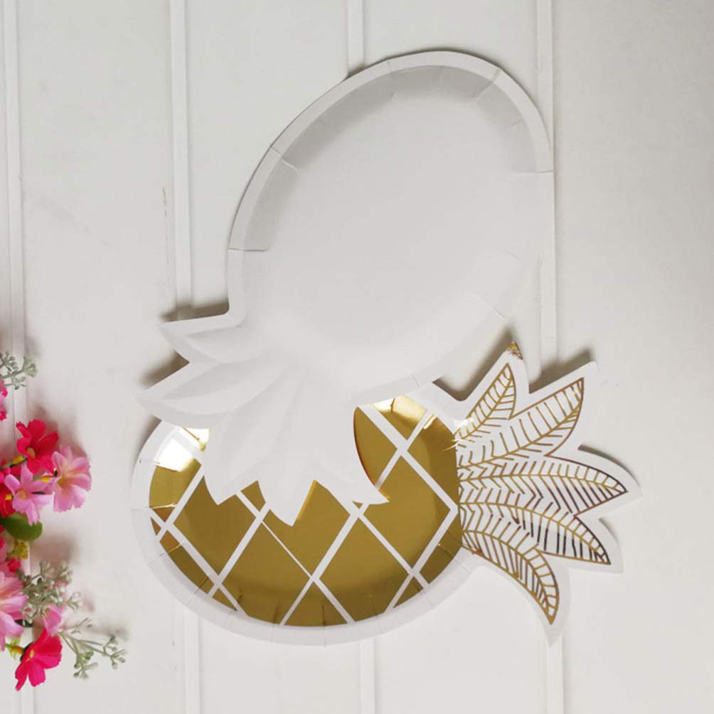 Pineapple-Shaped Paper Plates Set