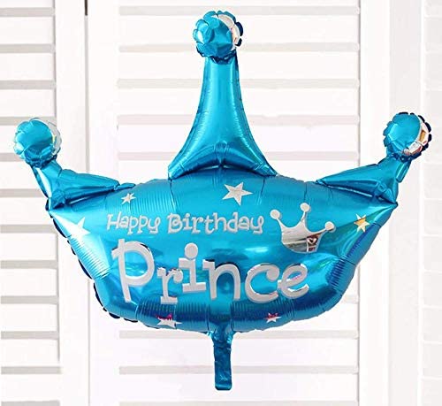 Happy Birthday Prince Crown Shape Foil Balloon