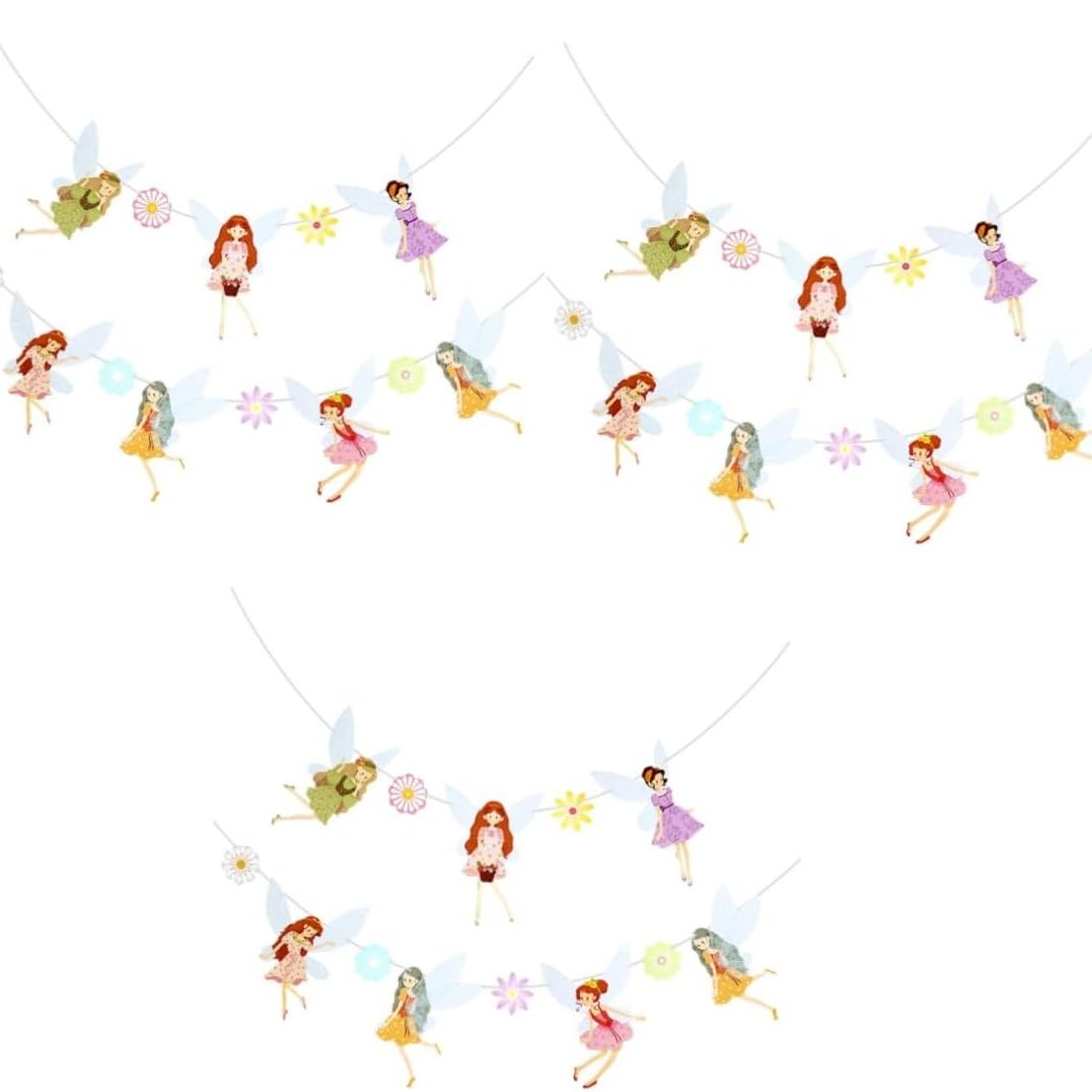 Flower Fairy Theme Birthday Garland