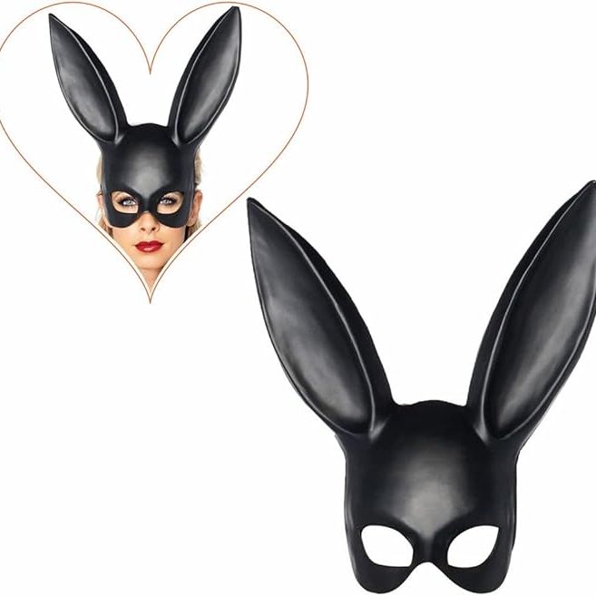 Rabbit Mask for Women Bunny Mask 18*38cm