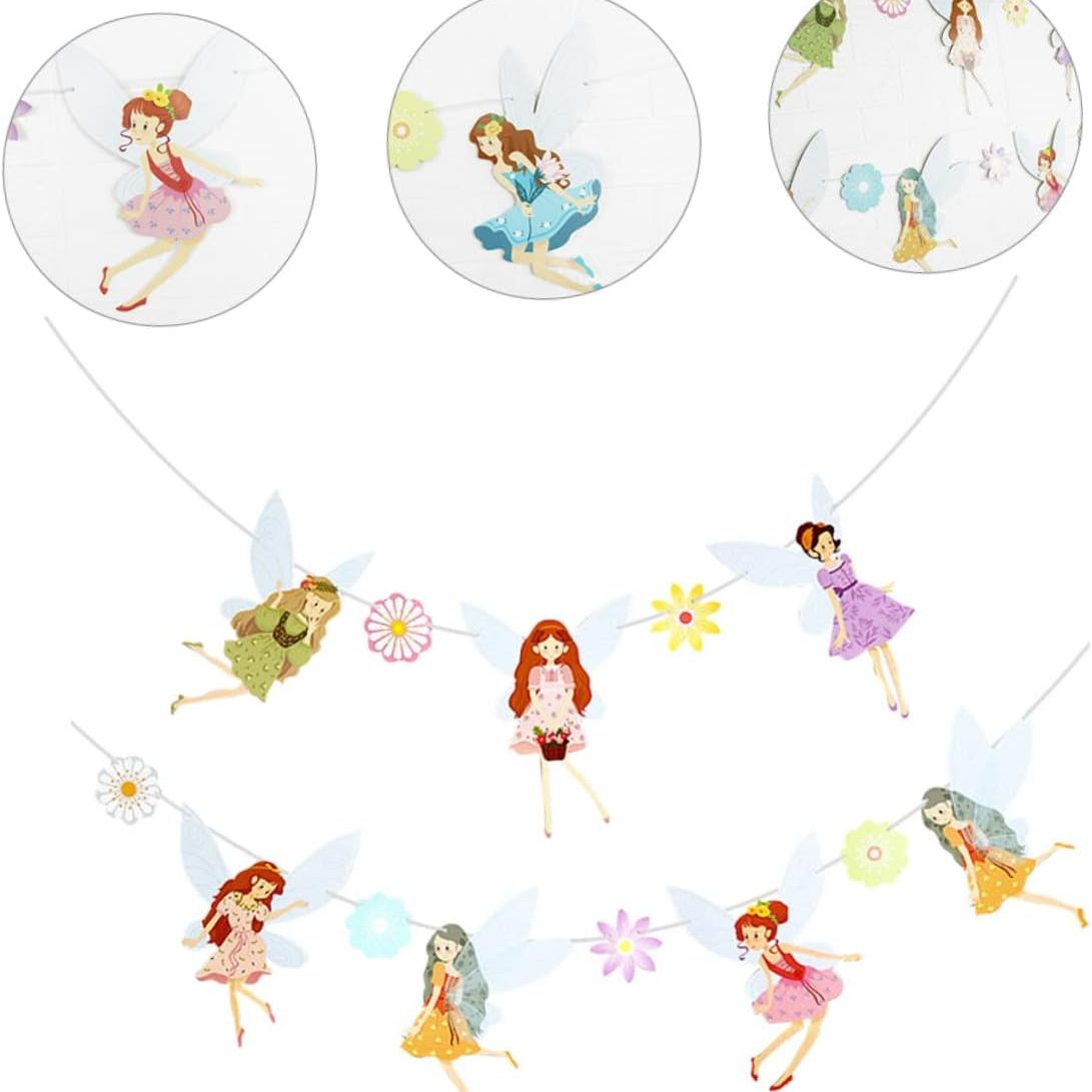 Flower Fairy Theme Birthday Garland