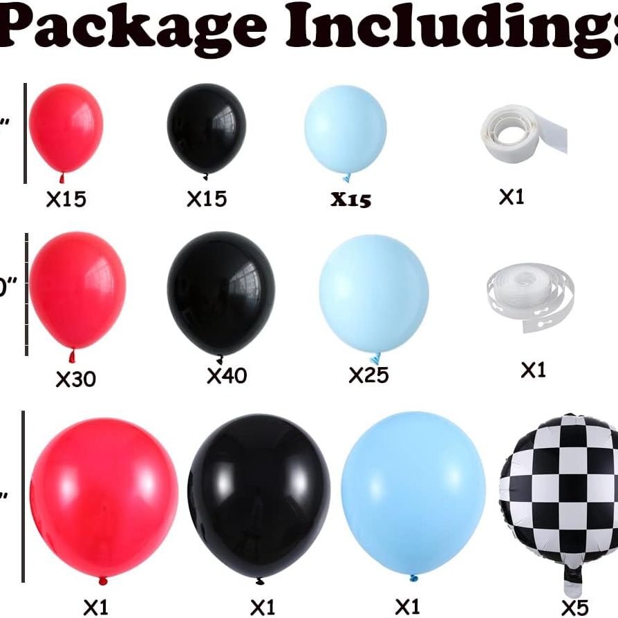 Race Car Theme Balloon Arch