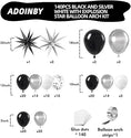 Load image into Gallery viewer, Black & Silver Balloon Garland
