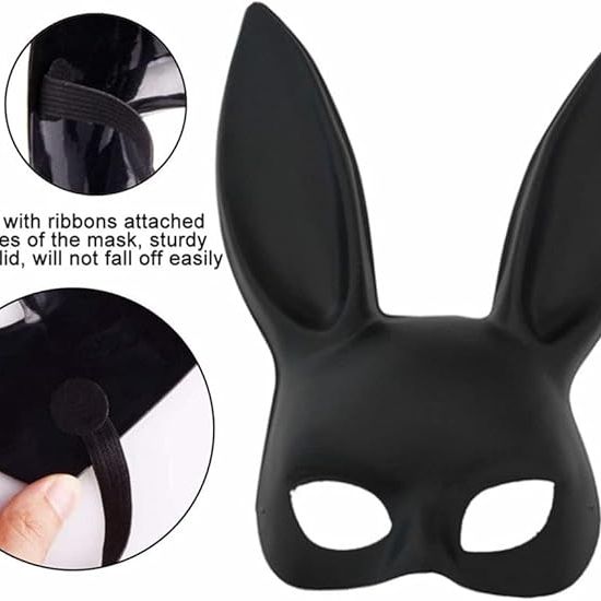 Rabbit Mask for Women Bunny Mask 18*38cm