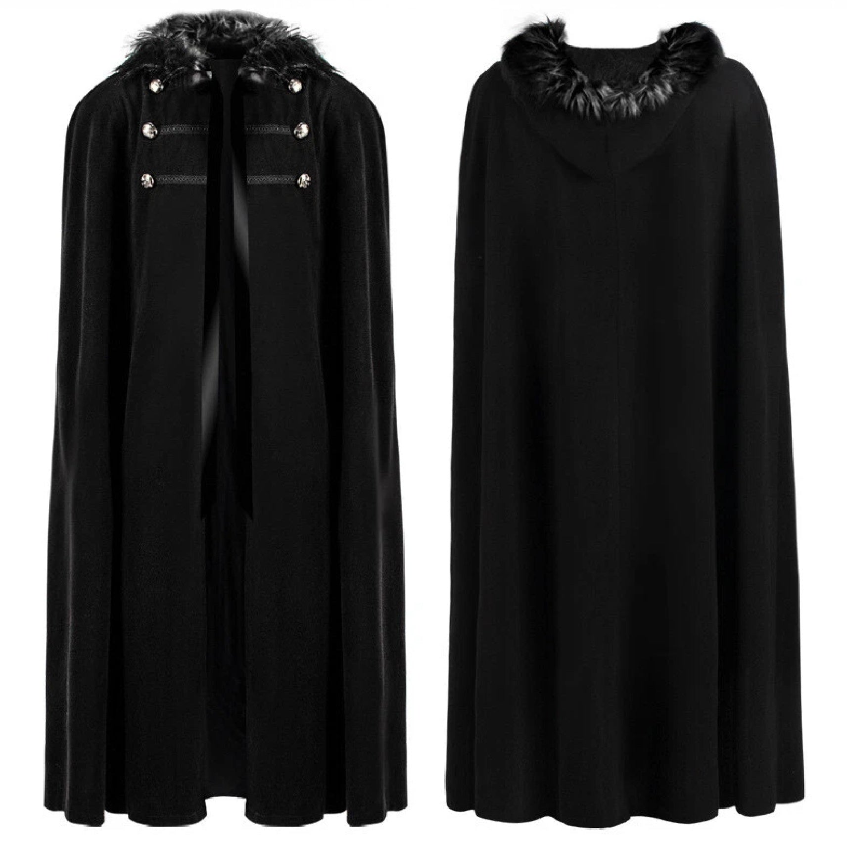 Unisex Renaissance Viking Hooded Cape