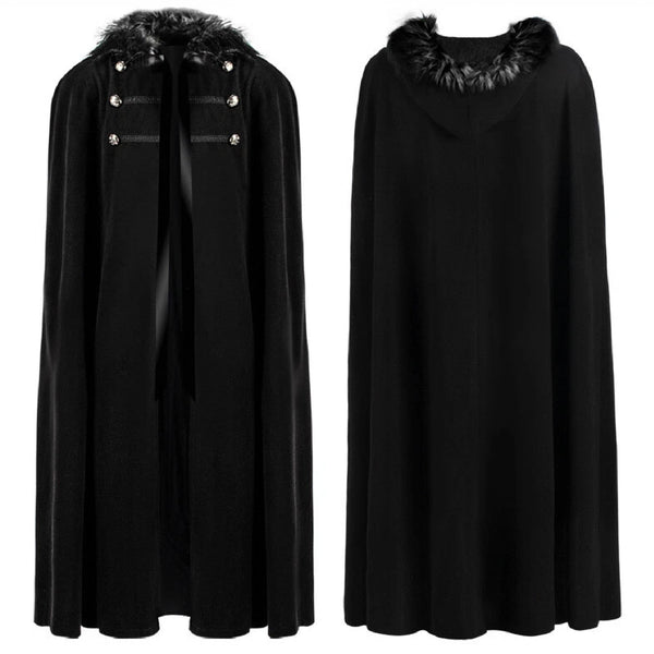 Unisex Renaissance Viking Hooded Cape
